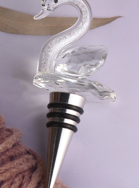 水晶天鹅红酒塞葡萄酒酒瓶塞子家用真空实用软橡胶密封不锈钢塞子