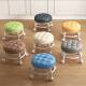 Popular universal wheel small stool household acrylic pulley low stool living room with baby artifact movable stool beautiful seams