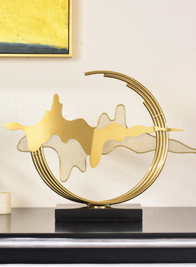 客厅轻奢金属摆件创意现代家居办公室电视柜酒店玄关工艺品 厂