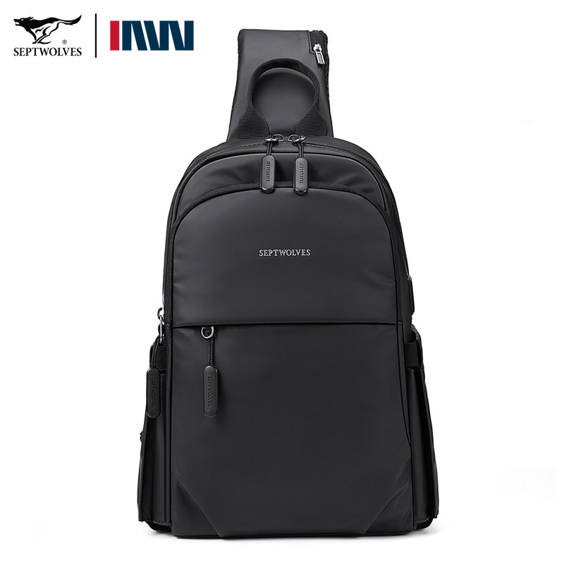 七匹狼胸包男款2025新款时尚百搭休闲运动包单肩背包多功能斜挎包,淘宝优惠券,粉丝福利购,淘宝优惠卷