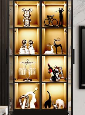 对象摆件乔迁新居礼品轻奢风创意大象客厅边柜酒柜电视柜摆设陶瓷