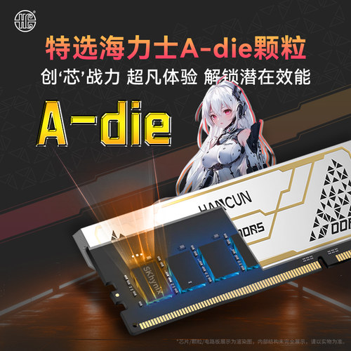 HC汉存内存条ddr5电脑16g套条C28 台式32gb 64g 128g 6000 海力士 - 图0