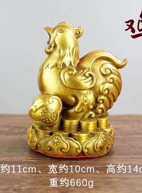 黄铜鼠牛虎龙蛇马羊生肖猴鸡玄关十二生肖三合摆件工艺品客厅家居