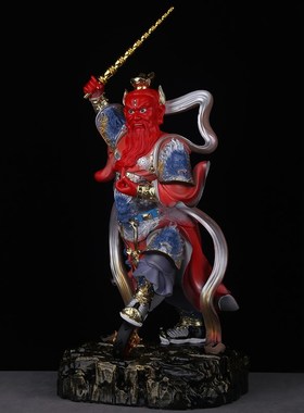 王灵官神像树脂王天君火神菩萨都天大灵官像家用供奉工艺品摆件