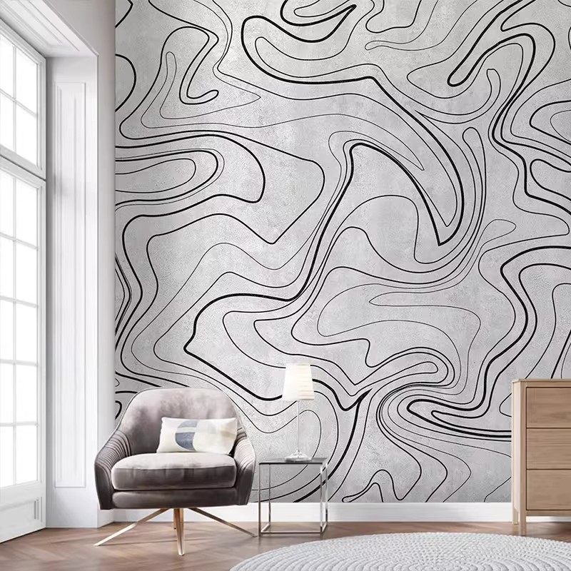 简约线条壁纸北欧风卧室客厅餐厅背景墙壁布现代抽象艺术定制墙布,淘宝优惠券,粉丝福利购,淘宝优惠卷