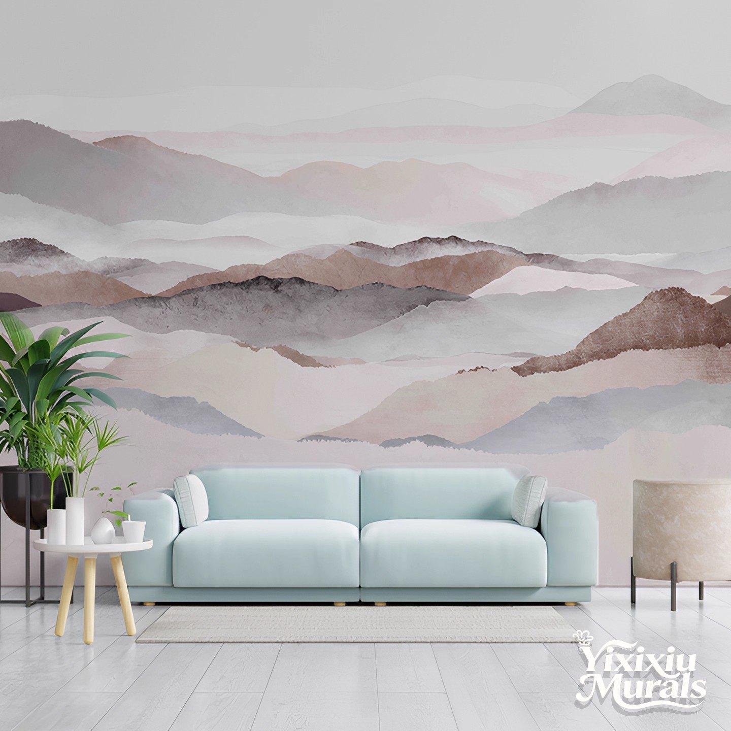 美式手绘色彩油画轻奢抽象中式祥云背景墙沙发无缝定制壁画3D壁纸,淘宝优惠券,粉丝福利购,淘宝优惠卷