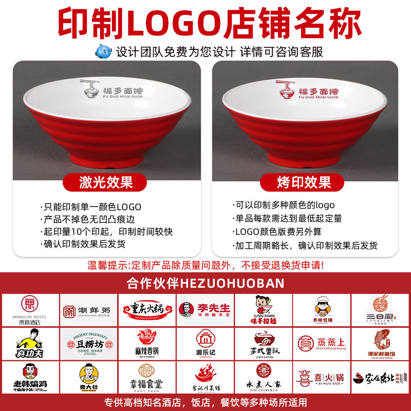 A8密胺碗商用面碗面馆专用仿瓷大碗螺蛳粉碗拉面麻辣烫碗大号 - 图3