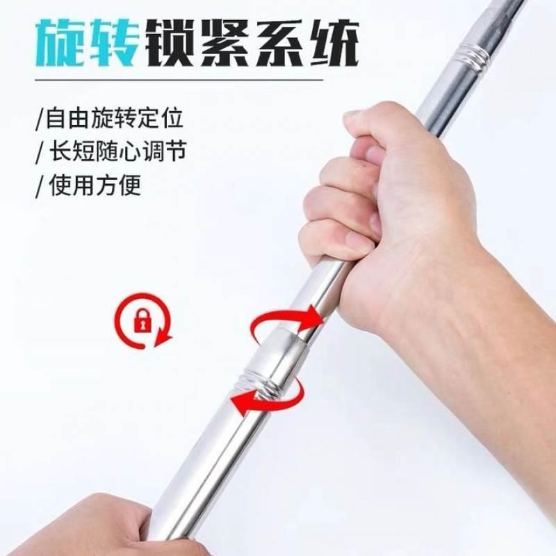 抄网套装不锈钢伸缩定位抄网杆捞鱼网小网眼加厚加深网兜钓鱼抄网 - 图2