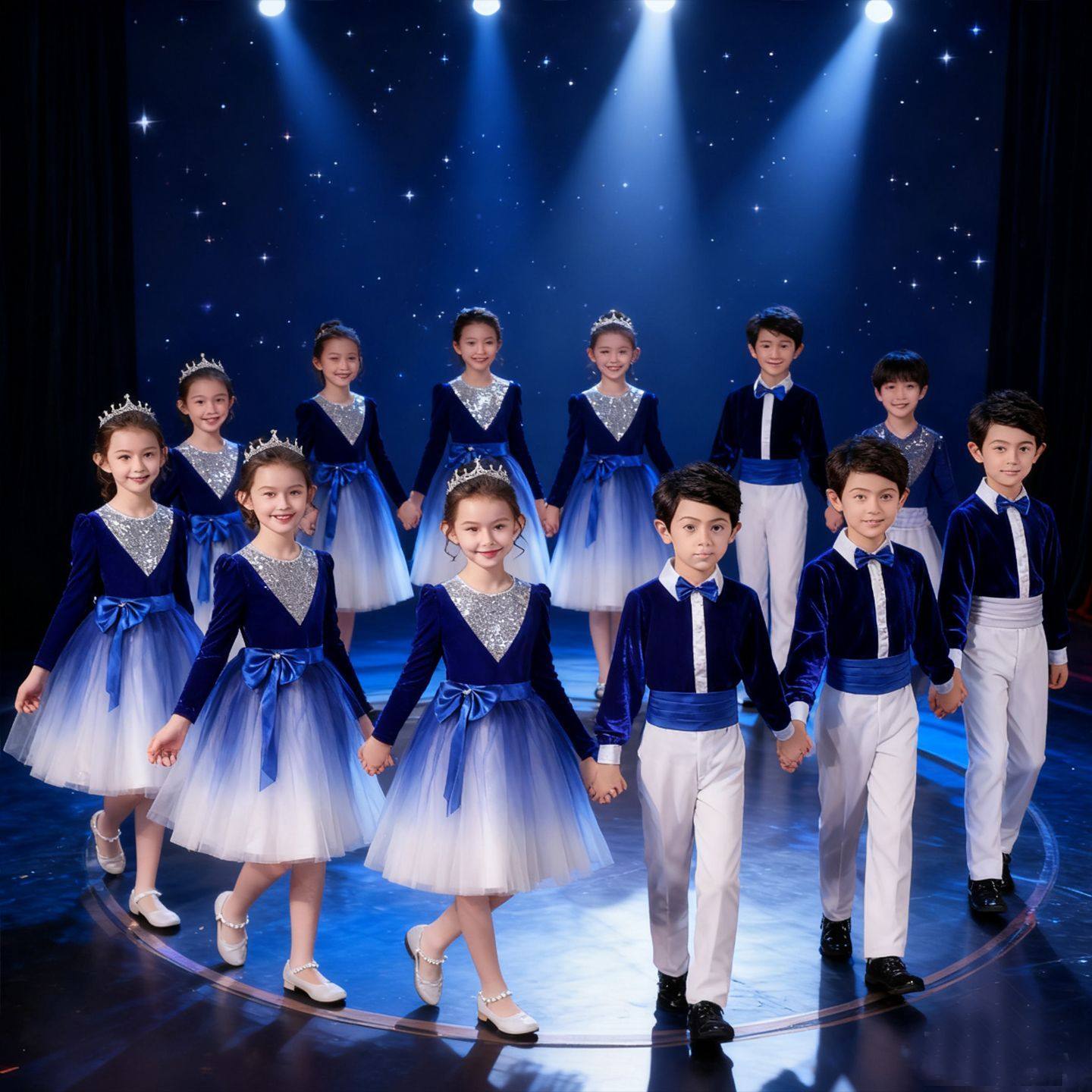 元旦儿童演出服合唱小学生表演服男女童舞蹈诗歌朗诵亮片新款长袖,淘宝优惠券,粉丝福利购,淘宝优惠卷