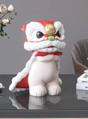 国潮醒狮酒柜装饰品摆件家居饰品客厅电视柜玄关生日乔迁新年礼物