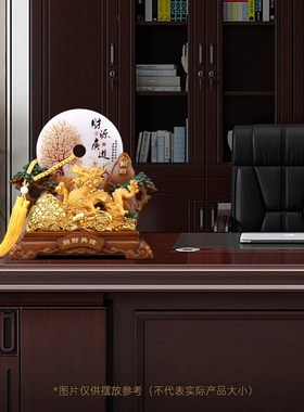财富兴隆招财龙摆件平安扣客厅玄关办公室酒柜装饰品乔迁开业礼物