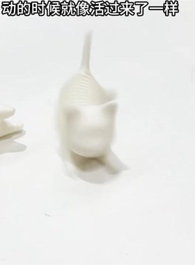 3d打印伸缩弹簧宠物猫咪玩具摆件办公居家桌面装饰手办创意礼品