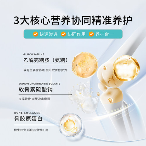 酷动小白管外用氨糖关节养护 打羽毛球篮球足球跑步运动膝盖护理 - 图1