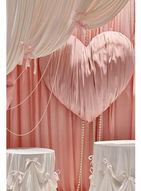 爱心背景板墙拍照道具网红打卡订婚礼派对橱窗装饰摆饰店铺置景