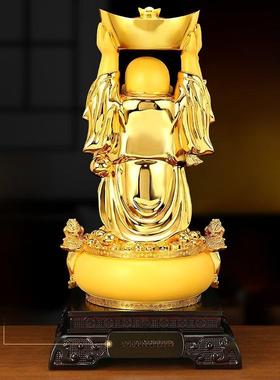 如水好弥勒佛饰引财宝元宝大肚佛像金佛家拜装饰礼2132