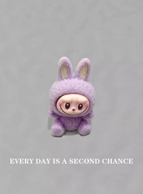 新43007姿款坐Liabubu植绒萌粒搪胶公仔位摆件拉布布桌面工装饰dy