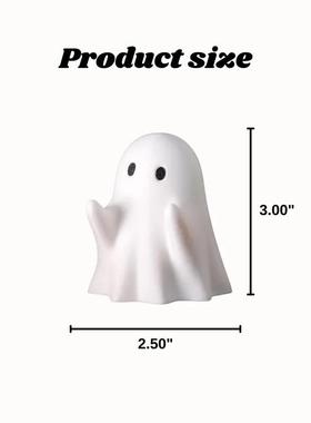 创意幽灵笔架公居桌面可爱家小摆圣件树脂摆件54849万节送办礼创