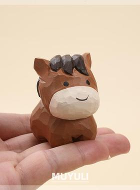 手工木雕小桌马丨办公饰室办公工位稳定情绪桌生面装摆45088件肖