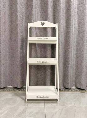 梯多层折叠盆实木花架阶落地46930式美式多几层置物架子阳台花花