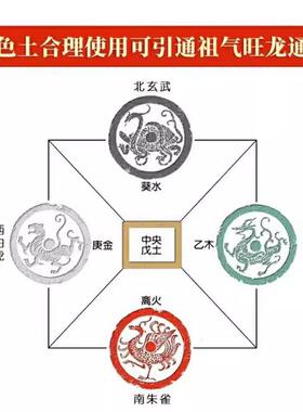 天然昆仑山五色土五行五方土原矿化解厨房在西北缺角黄土奠基桌面