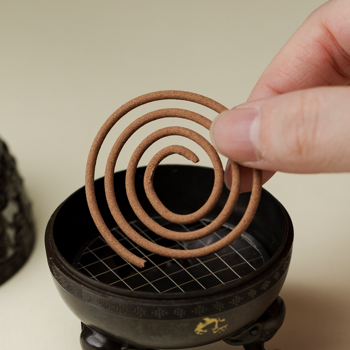 里作原创复古镂空盘香炉仿古做旧香薰炉香道炉家用室内铜香炉摆件,淘宝优惠券,粉丝福利购,淘宝优惠卷