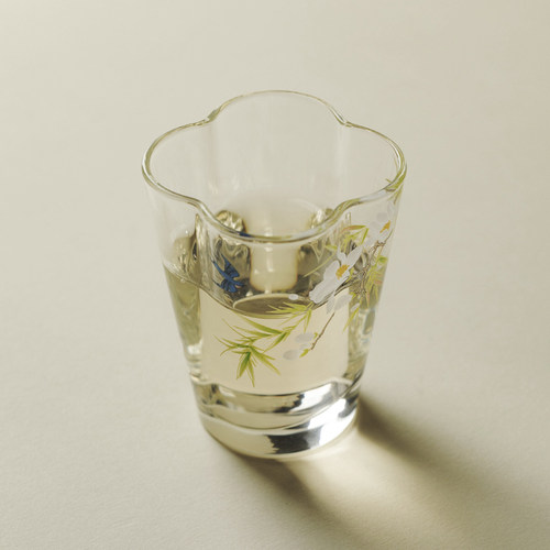 里作 燕归来透明玻璃花口杯精致高端女神杯功夫茶具品茗杯主人杯 - 图3