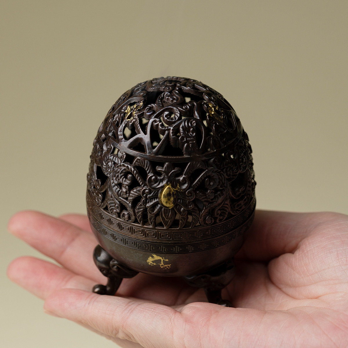 里作原创复古镂空盘香炉仿古做旧香薰炉香道炉家用室内铜香炉摆件,淘宝优惠券,粉丝福利购,淘宝优惠卷