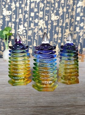 九层文昌塔琉璃文峰塔摆件学生礼物书房办公室摆设十三层文风塔