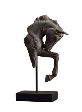 北欧复古大卫人物残缺半身像马头雕塑摆件样板间客厅玄关艺术饰品