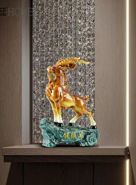 新中式高档领头羊摆件家居饰品电视柜客厅办公室桌面酒柜玄关装饰