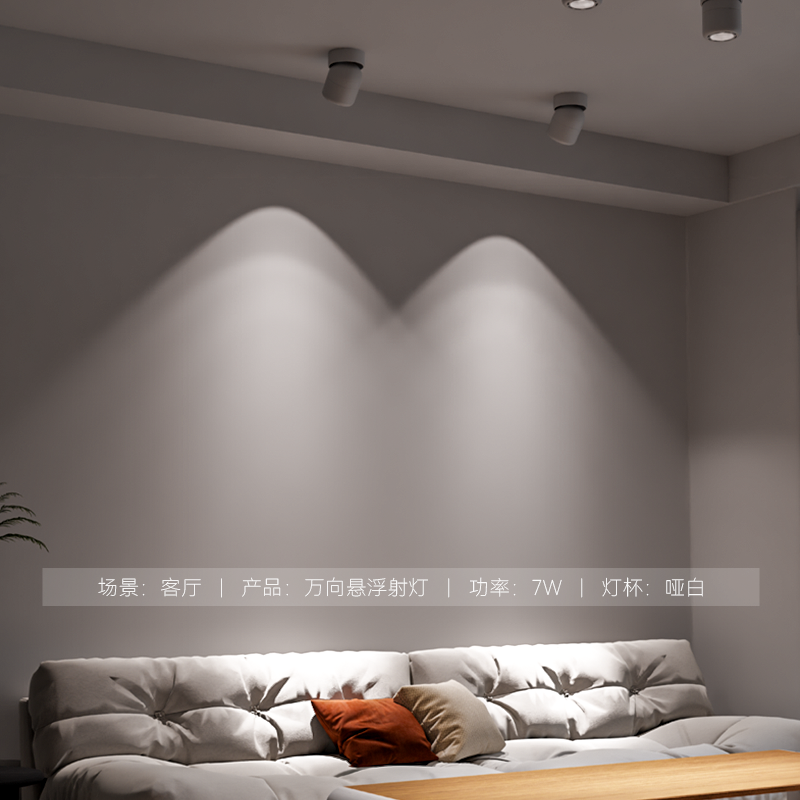 新款胡桃木筒灯明装式万象可调节木纹中古风护眼射灯小山丘洗墙灯,淘宝优惠券,粉丝福利购,淘宝优惠卷