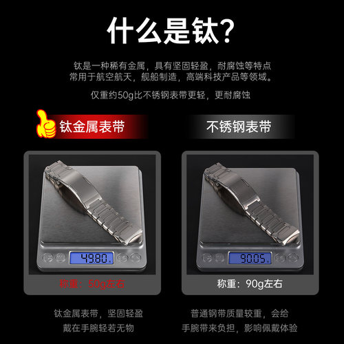 适用华为watch5表带专用纯钛合金gt5pro金属钢带watch4pro智能手表gt5新款gt4男士gt3运动gt2女腕带原装系列 - 图1