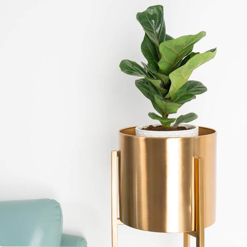 北欧哑光落地黑色花架室内圆形不锈钢高低花几组合阳台铁艺花架子,淘宝优惠券,粉丝福利购,淘宝优惠卷