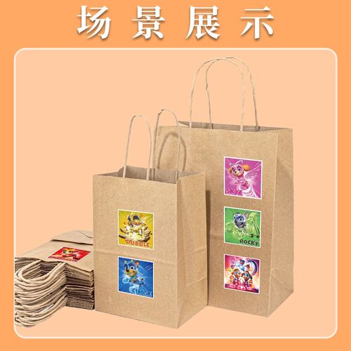 【大图释官方授权】1000贴汪汪队立大功卷卷贴卡通动画狗狗巡逻队儿童diy自粘玩具手机壳行李箱周边封口贴纸 - 图2