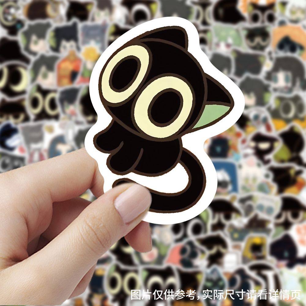103张罗小黑战记贴纸卡通ins风可爱装饰手账行李箱标签防水小贴画,淘宝优惠券,粉丝福利购,淘宝优惠卷