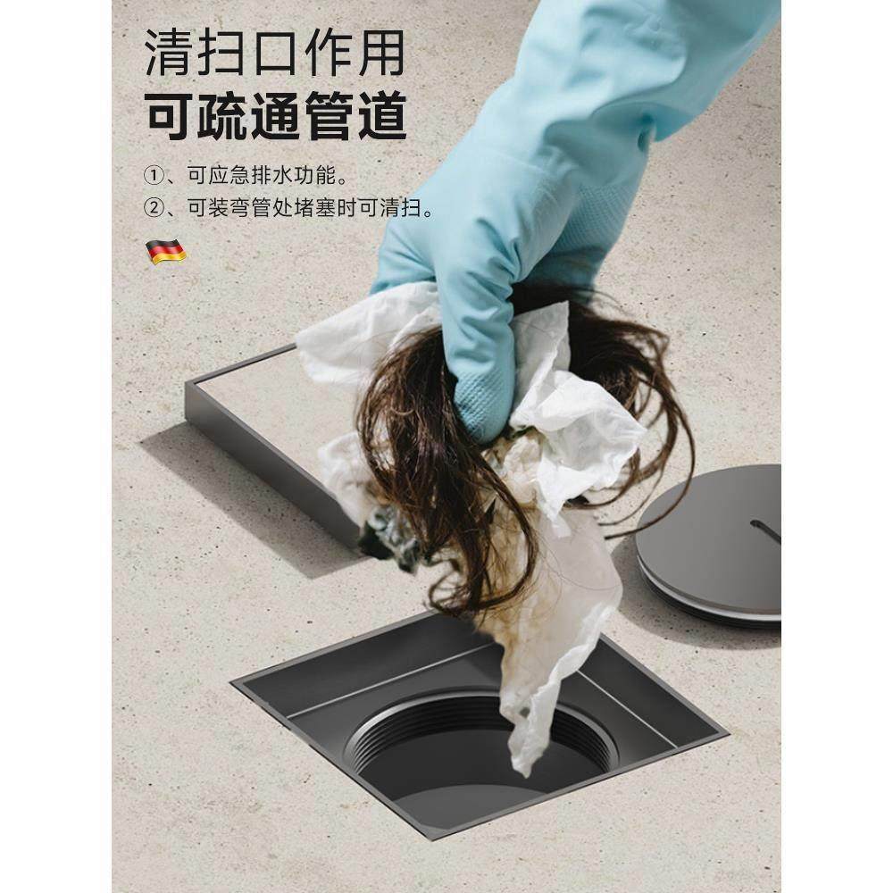 加厚304不锈钢隐形清洁出口地漏50/75/110大管径地板密封检查口插,淘宝优惠券,粉丝福利购,淘宝优惠卷