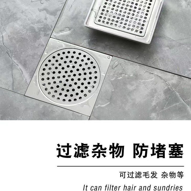 不锈钢地漏过滤网片排水口防堵网方形水槽台盆毛发圆形下水管304 - 图0