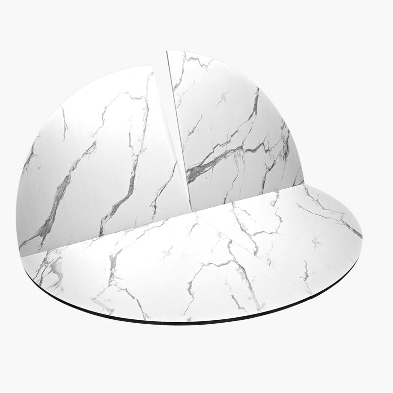 四分可折叠圆桌面4折圆桌台面板餐桌圆形家用大圆桌12/10/14/16人 - 图3