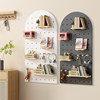 Customized solid wood hole board wall decorative storage rack entry entrance background wall display rack desk storage rack