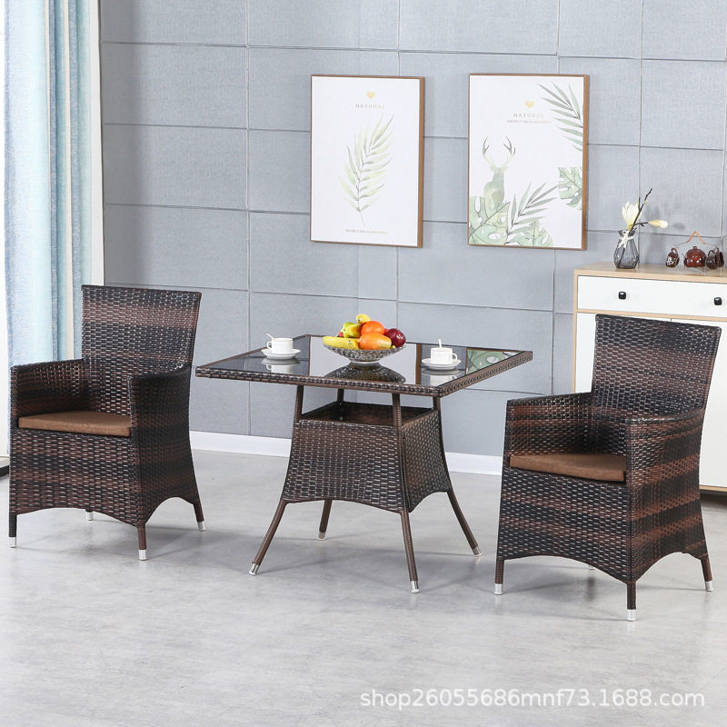 藤椅三件套户外庭院单人休闲阳台小桌椅套件茶几露天小藤椅子组合,淘宝优惠券,粉丝福利购,淘宝优惠卷