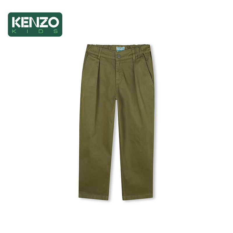 【2025秋冬新品】KENZO KIDS童装儿童休闲宽松直筒长裤K61439 - 图0