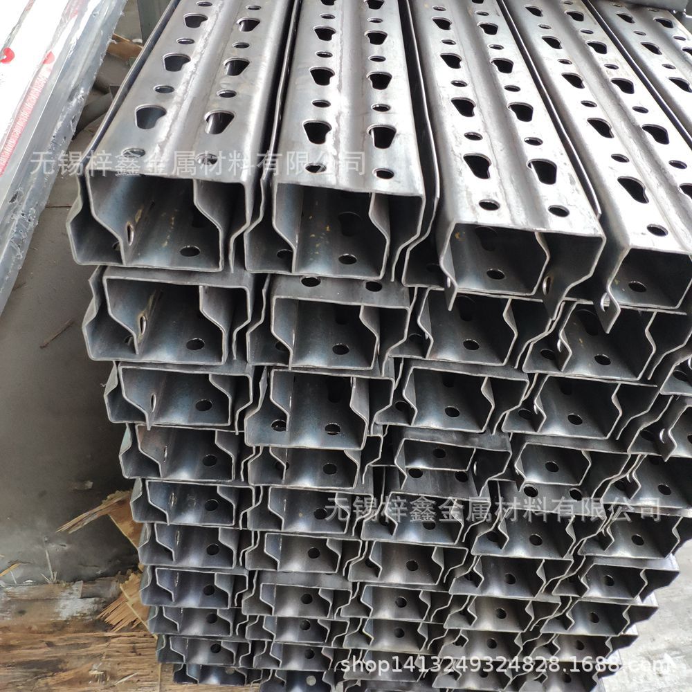 优惠直供U型钢重型货架立柱8060葫芦孔悬臂式货架立柱才材料 - 图2