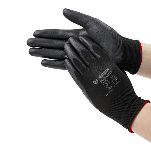 AIWIN涤纶白PU灰PU黑PU手套(掌浸)PU掌部涂层PU指浸指尖涂层1副 - 图2