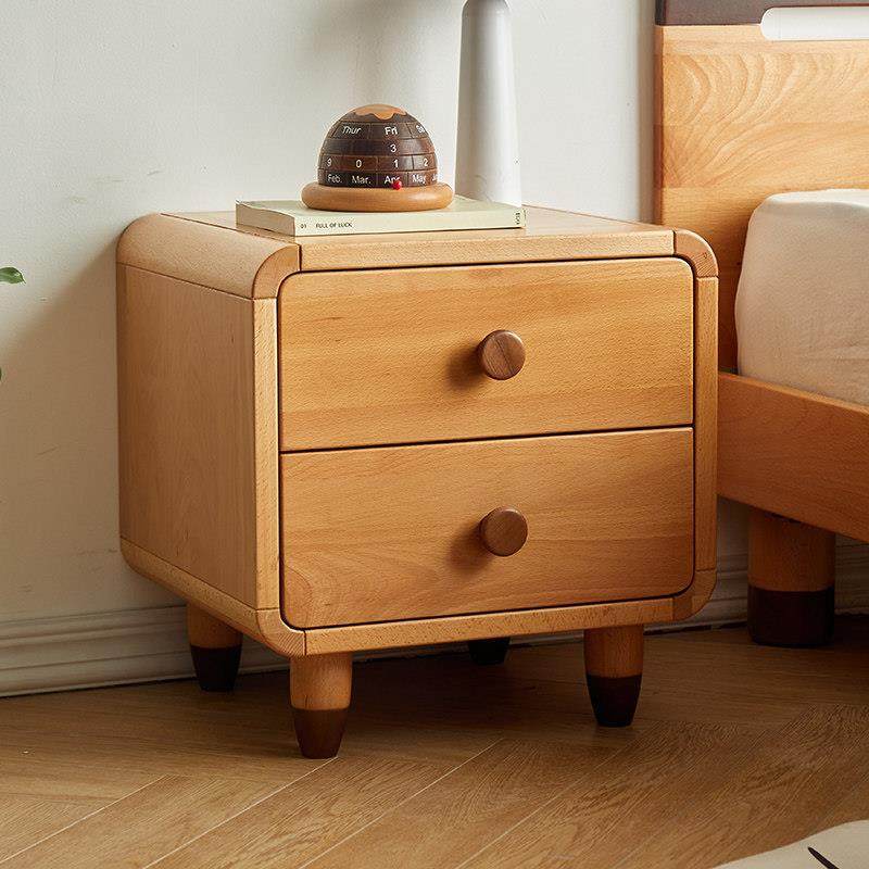 金多喜全实木儿童床头柜现代卧室进口榉木置物柜青少年迷你床边柜,淘宝优惠券,粉丝福利购,淘宝优惠卷