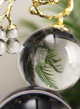 轻奢新中式招财水晶葫芦摆件客厅电视柜酒柜装饰品乔迁新居礼品