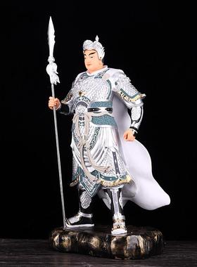 三国武将赵子龙将军神像 桌面摆件中式风格 赵圣帝公50公分神像