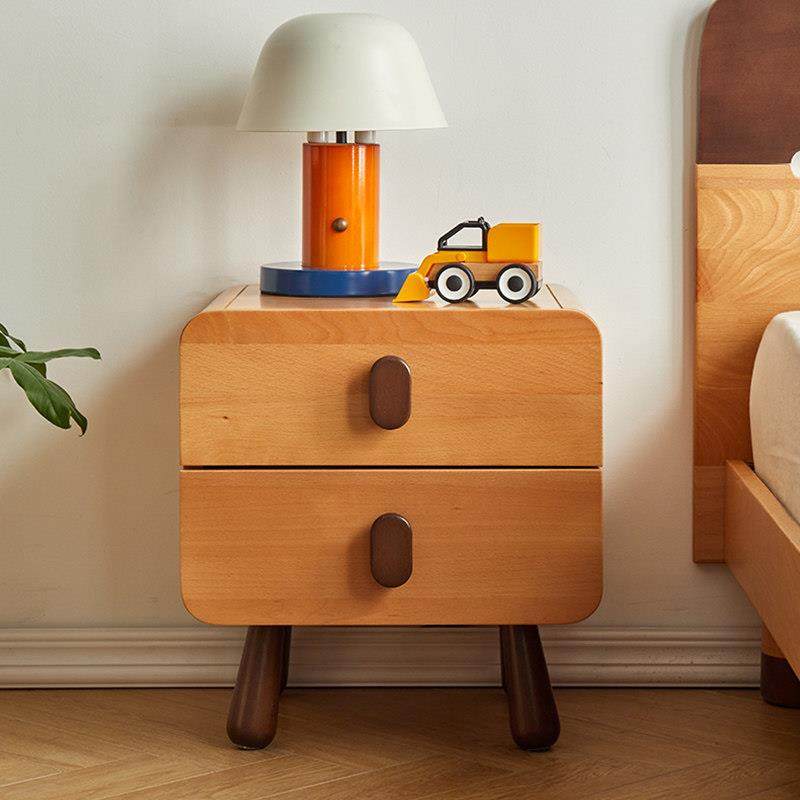 金多喜全实木儿童床头柜现代卧室进口榉木置物柜青少年迷你床边柜,淘宝优惠券,粉丝福利购,淘宝优惠卷