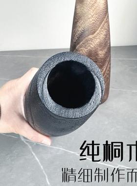 木质花瓶禅意中式复古工艺品摆件侘寂风北欧装饰客厅插花干花水培