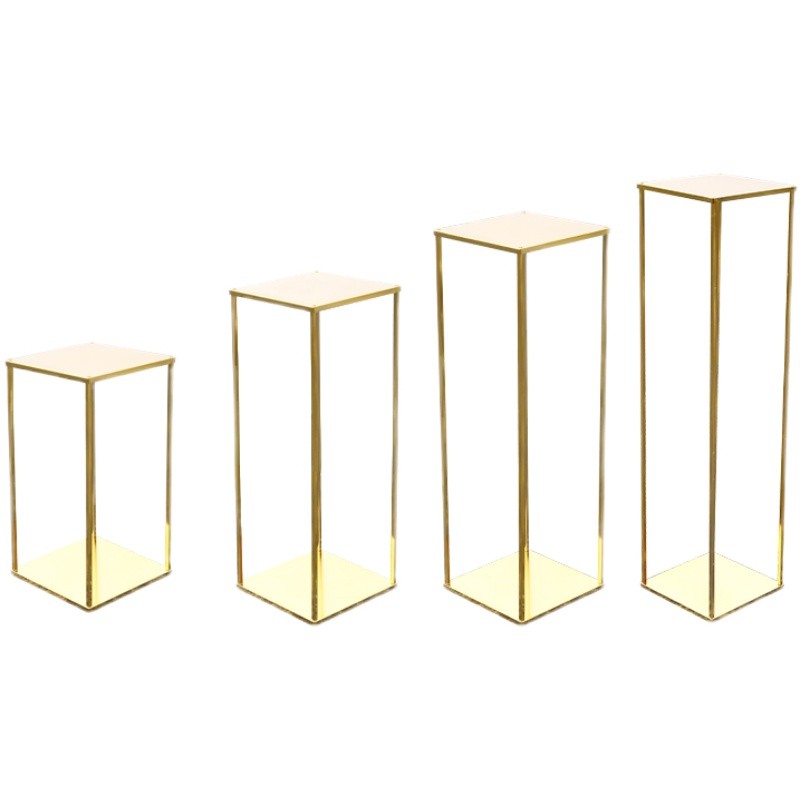 婚庆道具路引几何方框铁艺花架婚礼室内新款客厅放花布置装饰摆件 - 图2