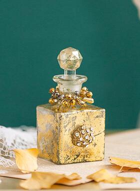 收获小屋复古玻璃香水瓶无火香薰空瓶藤条装饰梳妆台摆件家居饰品